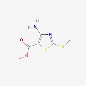 molecular formula C6H8N2O2S2 B1268443 Methyl 4-amino-2-(methylsulfanyl)-1,3-thiazole-5-carboxylate CAS No. 60093-05-2