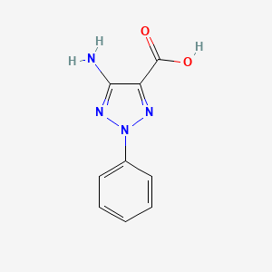 molecular formula C9H8N4O2 B1268444 5-amino-2-phenyl-2H-1,2,3-triazole-4-carboxylic acid CAS No. 400073-84-9