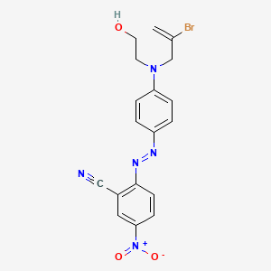 molecular formula C18H16BrN5O3 B12684447 2-[[4-[(2-Bromoallyl)(2-hydroxyethyl)amino]phenyl]azo]-5-nitrobenzonitrile CAS No. 85391-57-7