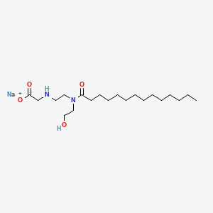 molecular formula C20H39N2NaO4 B12684480 Sodium N-(2-((2-hydroxyethyl)(1-oxotetradecyl)amino)ethyl)glycinate CAS No. 77056-22-5