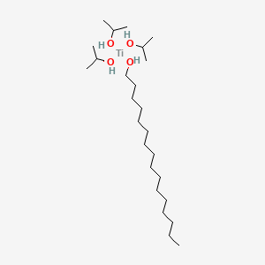 molecular formula C25H58O4Ti B12684497 Hexadecyloxytriisopropoxytitanium CAS No. 65151-12-4