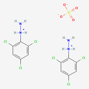 molecular formula C12H12Cl6N4O4S B12684505 amino-(2,4,6-trichlorophenyl)azanium;sulfate CAS No. 71965-09-8
