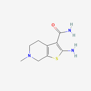 molecular formula C9H13N3OS B1268451 2-氨基-6-甲基-4,5,6,7-四氢噻吩并[2,3-c]吡啶-3-甲酰胺 CAS No. 24248-69-9