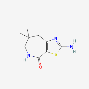 molecular formula C9H13N3OS B1268452 2-Amino-7,7-dimethyl-5,6,7,8-tetrahydro-4H-thiazolo[5,4-c]azepin-4-one CAS No. 123973-48-8