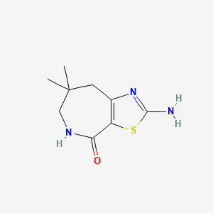 molecular formula C9H13N3OS B1268452 2-Amino-7,7-dimethyl-5,6,7,8-tetrahydro-4H-[1,3]thiazolo[5,4-c]azepin-4-one CAS No. 123973-48-8