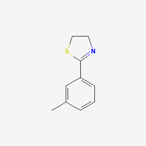 molecular formula C10H11NS B12684542 Thiazole, 4,5-dihydro-2-(3-methylphenyl)- CAS No. 96159-86-3