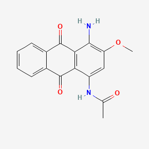 molecular formula C17H14N2O4 B12684545 N-(4-Amino-9,10-dihydro-3-methoxy-9,10-dioxo-1-anthryl)acetamide CAS No. 84560-04-3