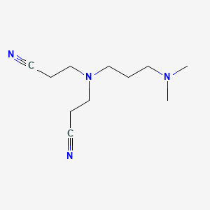 molecular formula C11H20N4 B12684549 3,3'-((3-(Dimethylamino)propyl)imino)bispropiononitrile CAS No. 71326-27-7