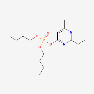 molecular formula C16H29N2O4P B12684556 Phosphoric acid, dibutyl 6-Methyl-2-(1-methylethyl)-4-pyrimidinyl ester CAS No. 74536-92-8