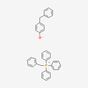 molecular formula C38H33OP B12684577 4-benzylphenolate;benzyl(triphenyl)phosphanium CAS No. 93841-07-7