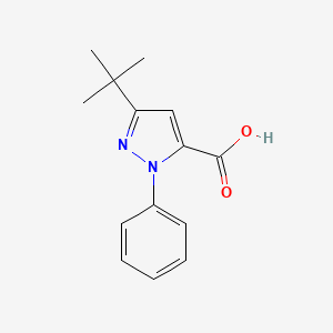 molecular formula C14H16N2O2 B1268458 3-(tert-butyl)-1-phenyl-1H-pyrazole-5-carboxylic acid CAS No. 93045-47-7