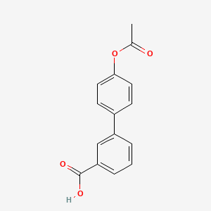molecular formula C15H12O4 B1268461 3-(4-Acetyloxyphenyl)benzoic acid CAS No. 300675-38-1
