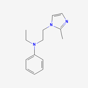 molecular formula C14H19N3 B12684661 N-Ethyl-N-(2-(2-methyl-1H-imidazol-1-yl)ethyl)aniline CAS No. 85959-33-7