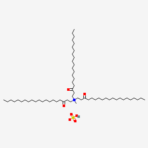 molecular formula C61H121NO7S B12684681 Methyltris(2-octadecanoylethyl)ammonium hydrogen sulphate CAS No. 94213-62-4