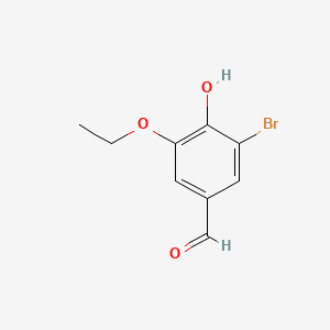 molecular formula C9H9BrO3 B1268469 3-Bromo-5-ethoxy-4-hydroxybenzaldehyde CAS No. 3111-37-3