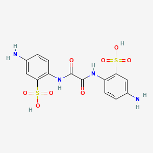molecular formula C14H14N4O8S2 B12684692 2,2'-((1,2-Dioxoethylene)diimino)bis(5-aminobenzenesulphonic acid) CAS No. 71849-94-0