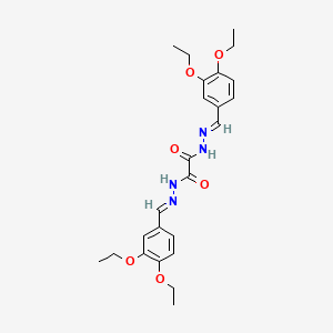 molecular formula C24H30N4O6 B12684698 N'(1),N'(2)-Bis(3,4-diethoxybenzylidene)ethanedihydrazide CAS No. 6629-06-7