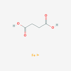 molecular formula C4H6FeO4+3 B12684727 Iron hydroxide succinate CAS No. 7459-88-3