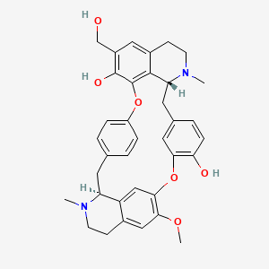 molecular formula C36H38N2O6 B12684758 Tubocuraran-7',12'-diol, 6,6'-dimethoxy-2,2'-dimethyl-, monohydrochloride CAS No. 93963-15-6