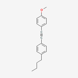 molecular formula C19H20O B1268477 1-丁基-4-((4-甲氧基苯基)乙炔基)苯 CAS No. 35684-12-9