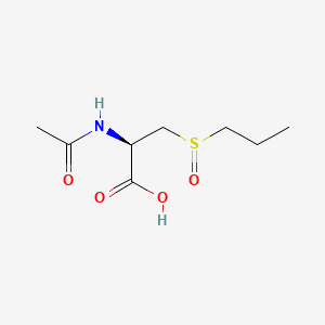 molecular formula C8H15NO4S B12684777 L-Alanine, N-acetyl-3-(propylsulfinyl)- CAS No. 1424-26-6