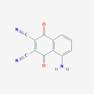 molecular formula C12H5N3O2 B1268478 5-Amino-2,3-dicyano-1,4-naphthoquinone CAS No. 68217-29-8