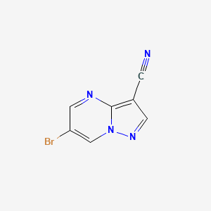 molecular formula C7H3BrN4 B1268479 6-Bromopyrazolo[1,5-a]pyrimidine-3-carbonitrile CAS No. 352637-44-6
