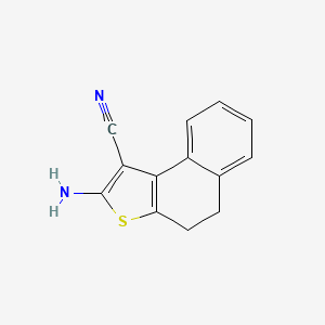 molecular formula C13H10N2S B1268486 2-amino-4H,5H-naphtho[2,1-b]thiophene-1-carbonitrile CAS No. 37071-20-8