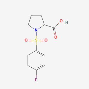 molecular formula C11H12FNO4S B1268487 1-(4-Fluoro-benzenesulfonyl)-pyrrolidine-2-carboxylic acid CAS No. 910481-87-7