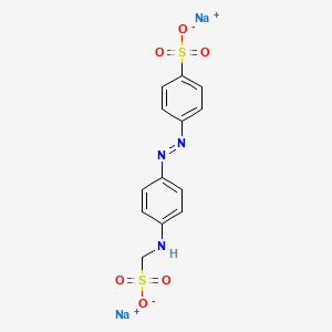 molecular formula C13H11N3Na2O6S2 B12684911 Disodium 4-((4-((sulphonatomethyl)amino)phenyl)azo)benzenesulphonate CAS No. 66104-43-6