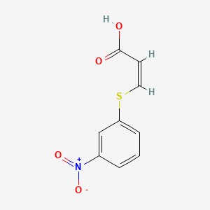 molecular formula C9H7NO4S B12684947 (Z)-3-((3-Nitrophenyl)thio)-2-propenoic acid CAS No. 717-81-7