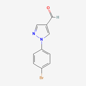 molecular formula C10H7BrN2O B1268496 1-(4-bromophenyl)-1H-pyrazole-4-carbaldehyde CAS No. 294877-41-1