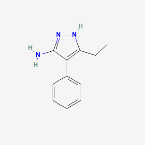 molecular formula C11H13N3 B1268497 3-ethyl-4-phenyl-1H-pyrazol-5-amine CAS No. 110335-22-3