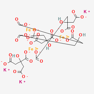 molecular formula C24H20Fe3K3O28 B12684980 tripotassium;2-hydroxypropane-1,2,3-tricarboxylate;iron(3+) CAS No. 93776-70-6