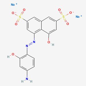 molecular formula C16H11N3Na2O8S2 B12684993 Disodium 4-((4-amino-2-hydroxyphenyl)azo)-5-hydroxynaphthalene-2,7-disulphonate CAS No. 94236-87-0