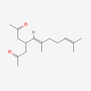 molecular formula C16H26O2 B12685019 4-(2,6-Dimethylhepta-1,5-dienyl)heptane-2,6-dione CAS No. 84878-53-5
