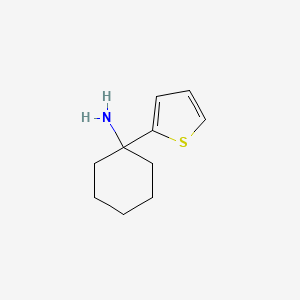 molecular formula C10H15NS B1268503 Cyclohexanamine, 1-(2-thienyl)- CAS No. 100133-00-4