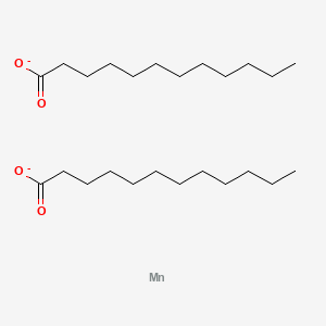 molecular formula C24H46MnO4-2 B12685034 Manganese dilaurate CAS No. 21248-70-4
