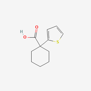 molecular formula C11H14O2S B1268504 1-(Thiophen-2-yl)cyclohexane-1-carboxylic acid CAS No. 100058-72-8