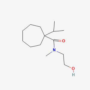 molecular formula C14H27NO2 B12685056 N-(2-Hydroxyethyl)-1-isopropyl-N-methylcycloheptanecarboxamide CAS No. 93942-73-5