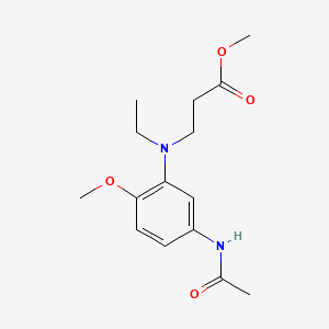molecular formula C15H22N2O4 B12685068 Methyl N-(5-(acetylamino)-2-methoxyphenyl)-N-ethyl-beta-alaninate CAS No. 93805-19-7
