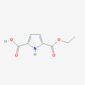 molecular formula C8H9NO4 B1268508 5-(ethoxycarbonyl)-1H-pyrrole-2-carboxylic acid CAS No. 952569-58-3