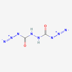 molecular formula C2H2N8O2 B12685084 Hydrazine Dicarbonic Acid Diazide CAS No. 67880-17-5
