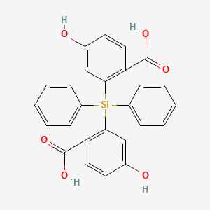 molecular formula C26H20O6Si B12685095 Benzoic acid, 4-hydroxy-, diphenylsilylene ester CAS No. 129459-90-1