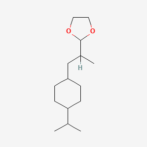 molecular formula C15H28O2 B12685149 2-(2-(4-Isopropylcyclohexyl)-1-methylethyl)-1,3-dioxolane CAS No. 93963-43-0