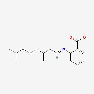 molecular formula C18H27NO2 B12685193 Methyl 2-[(3,7-dimethyloctylidene)amino]benzoate CAS No. 94134-04-0