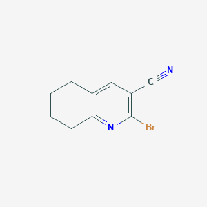 molecular formula C10H9BrN2 B1268521 2-Bromo-5,6,7,8-tetrahydroquinoline-3-carbonitrile CAS No. 65242-28-6