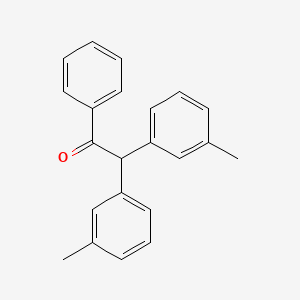 molecular formula C22H20O B12685215 Ethanone, 2,2-bis(3-methylphenyl)-1-phenyl- CAS No. 112128-16-2