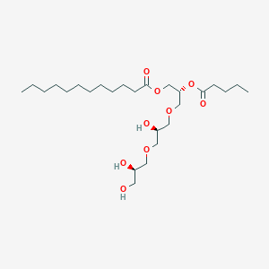 molecular formula C26H50O9 B12685224 Triglycerol pentalaurate CAS No. 72347-88-7