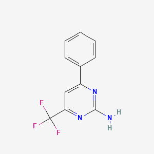 molecular formula C11H8F3N3 B1268523 4-Phenyl-6-(trifluoromethyl)pyrimidin-2-amine CAS No. 26974-09-4